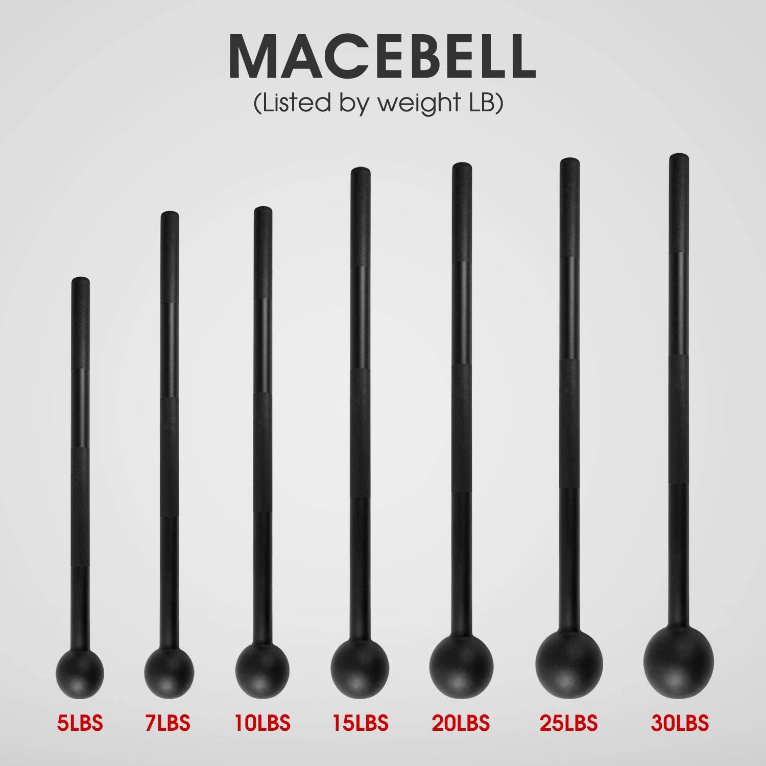 Steel Mace Bell - Versatile Strength Training for Full Body Workouts, Ideal for Muscles, Shoulders, Grips & Forearms - Available in 5 to 30 LB for Men & Women