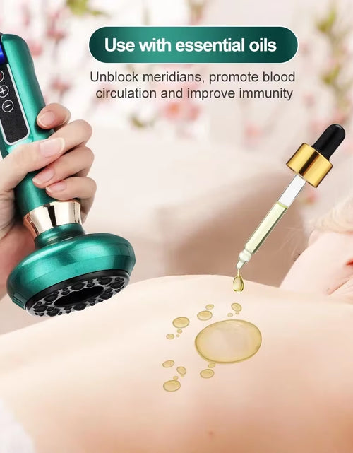 Load image into Gallery viewer, Revitalize Your Body with the Tricolor Electric Massager: Anti-Cellulite Vacuum Suction Cup &amp; Infrared Heat Scraping Therapy for Slimming and Wellness
