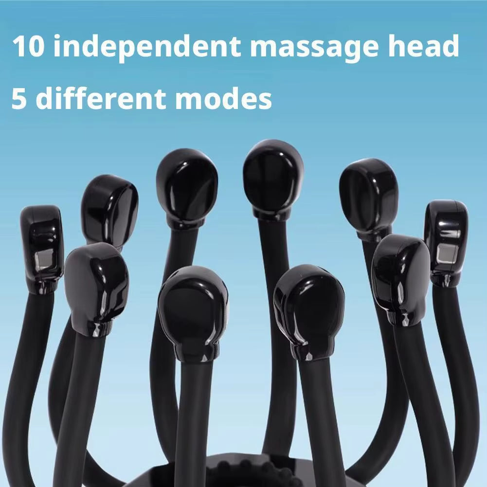 Ultimate 8-Claw Electric Head Massage Machine - 360° Relaxation Octopus Scalp Scratcher for Stress Relief and Health Care