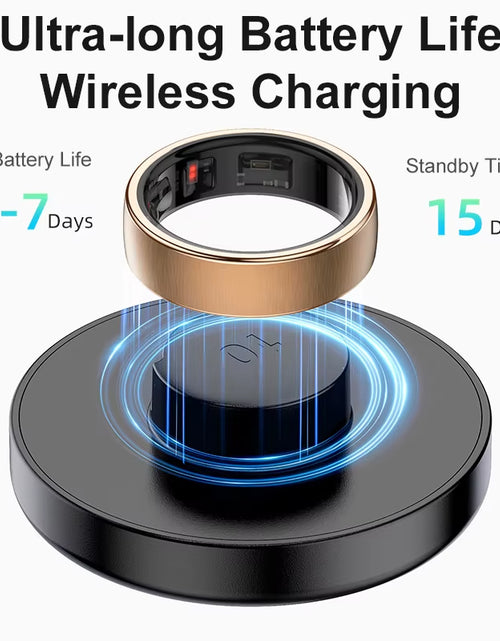 Load image into Gallery viewer, R10 Smart Ring: Wireless Charging Health &amp; Sleep Monitor for Men &amp; Women, Multi-Sport Modes Compatible with Android &amp; iOS
