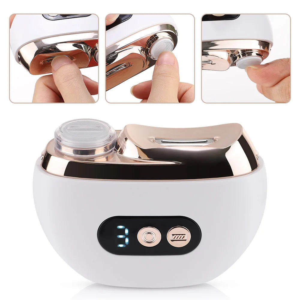 Rechargeable Electric Nail Clipper & Polisher - Automatic Trimmer for All Ages with LED Light