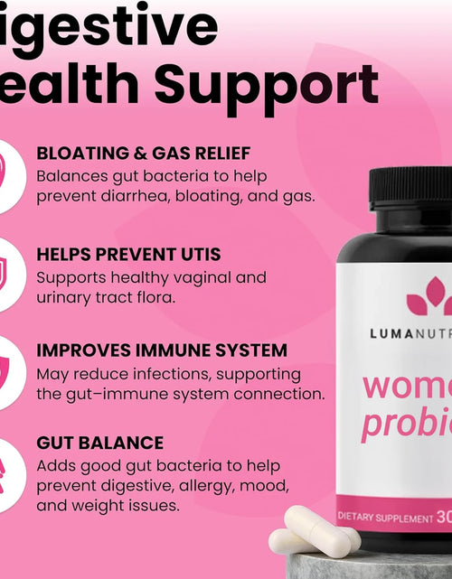 Load image into Gallery viewer, Probiotics for Women with Prebiotics - 50 Billion CFU per Serving - Formulated for Digestive, Immune &amp; Feminine Support - 60 Capsules
