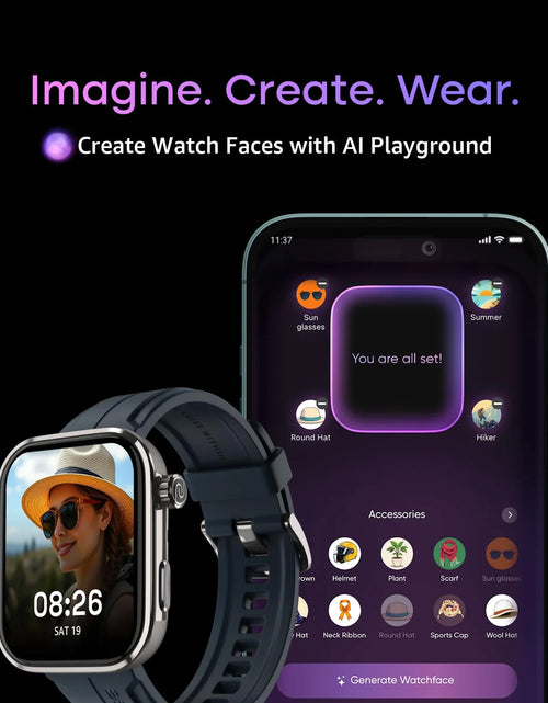 Load image into Gallery viewer, Colorfit Pro 6 Max Smartwatch – 1.96" AMOLED, AI, Stainless Steel, GPS, Swim, 5 ATM, 7-Day Battery, Sports, Fitness &amp; Health (Signature Brown)
