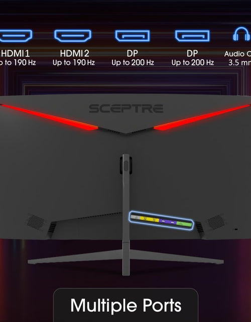 Load image into Gallery viewer, 30-Inch Ultra Wide Curved Gaming Monitor - 21:9, 2560x1080, 200Hz, HDMI/DisplayPort, Built-In Speakers, Sleek Metal Black Design
