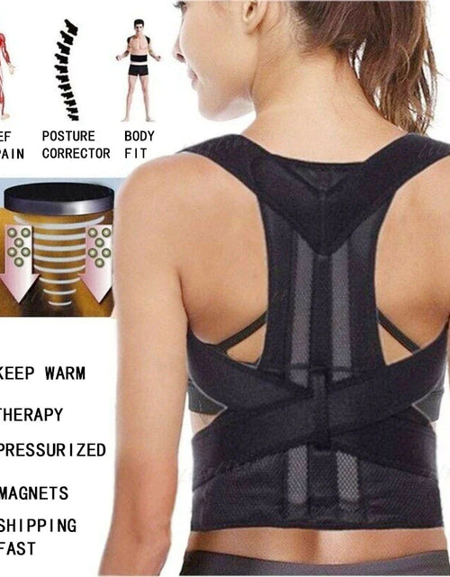 Load image into Gallery viewer, Adjustable Posture Corrector Low Back Support Shoulder Brace Belt for Men Women
