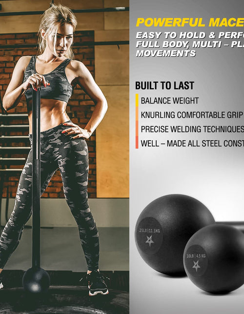 Load image into Gallery viewer, Steel Mace Bell - Versatile Strength Training for Full Body Workouts, Ideal for Muscles, Shoulders, Grips &amp; Forearms - Available in 5 to 30 LB for Men &amp; Women

