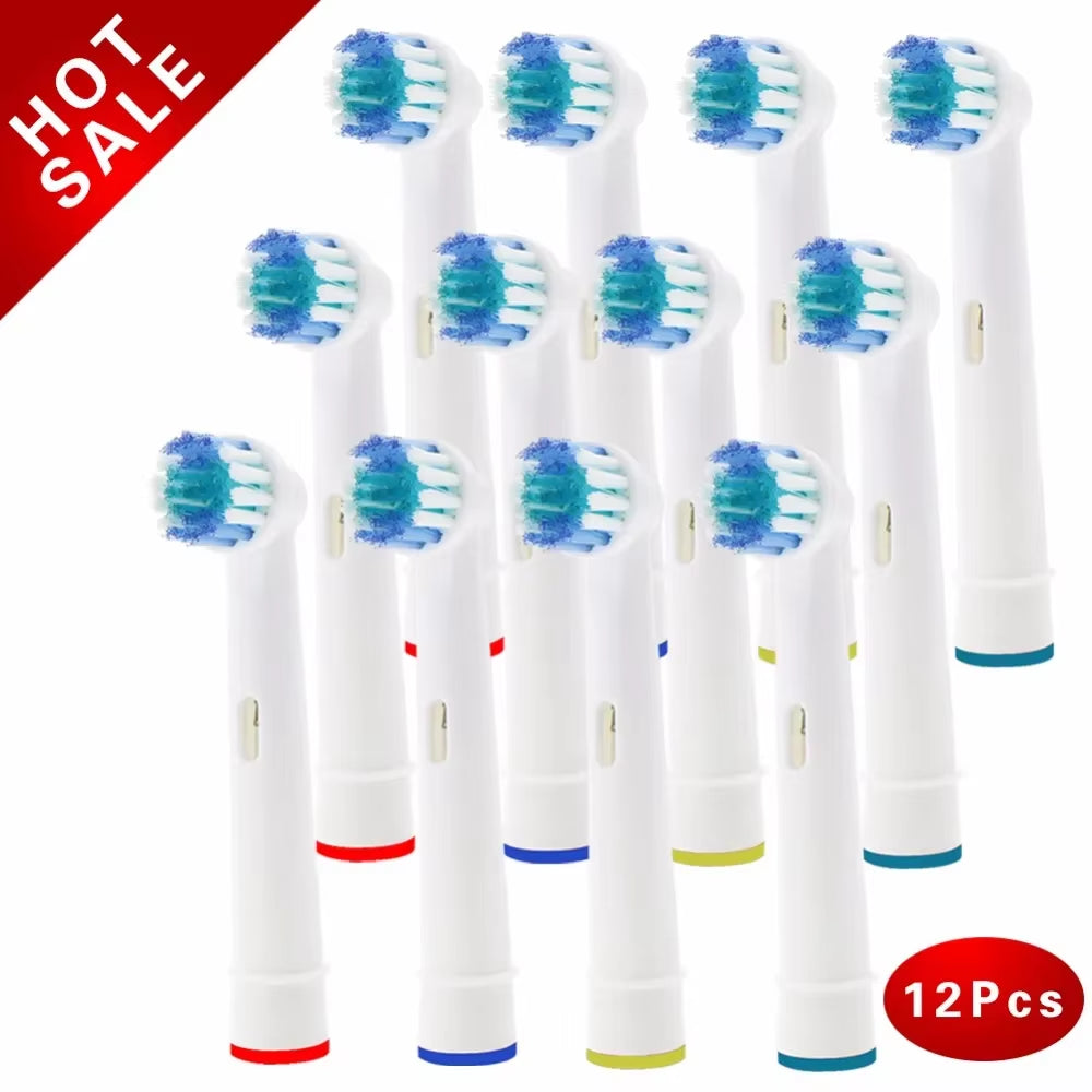 Upgrade Your Oral Care: 12 Replacement Brush Heads for Oral-B Electric Toothbrushes - Compatible with Advance Power, Pro Health, Triumph, 3D Excel, and Vitality Precision Clean