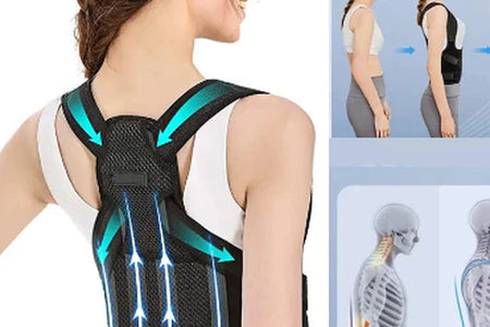 Posture Corrector for Women and Men, Back Support Brace for Neck Shoulder & Upper and Lower Back Pain Relief, Invisible Adjustable Lightweight Posture Corrector under Clothes(Black, Large)