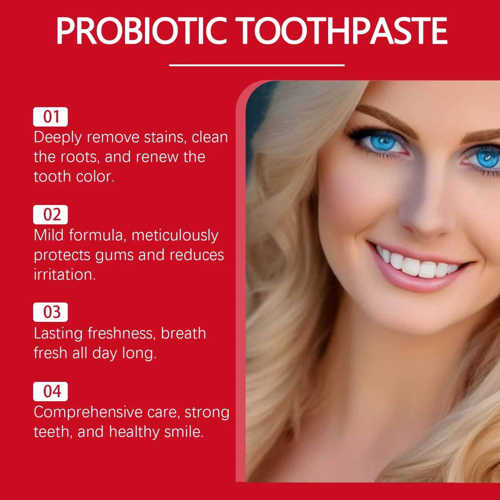 Sp-8 Probiotic Toothpaste - Brightening Mint Formula for Fresh Breath, Deep Cleaning, and Plaque Removal for Whiter Teeth