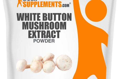 Bulksupplements White Button Mushroom Extract Powder - Herbal Supplement, Agaricus Bisporus Extract - Vegan, 500Mg per Serving, 500G (1.1 Lbs)