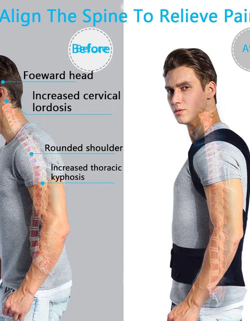 Load image into Gallery viewer, Adjustable Posture Corrector Low Back Support Shoulder Brace Belt for Men Women
