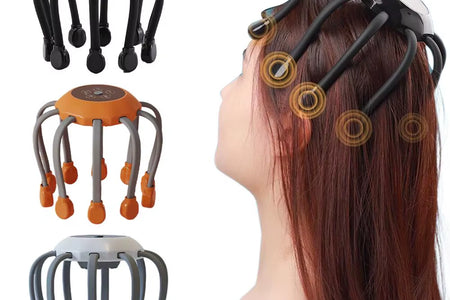 Ultimate 8-Claw Electric Head Massage Machine - 360° Relaxation Octopus Scalp Scratcher for Stress Relief and Health Care