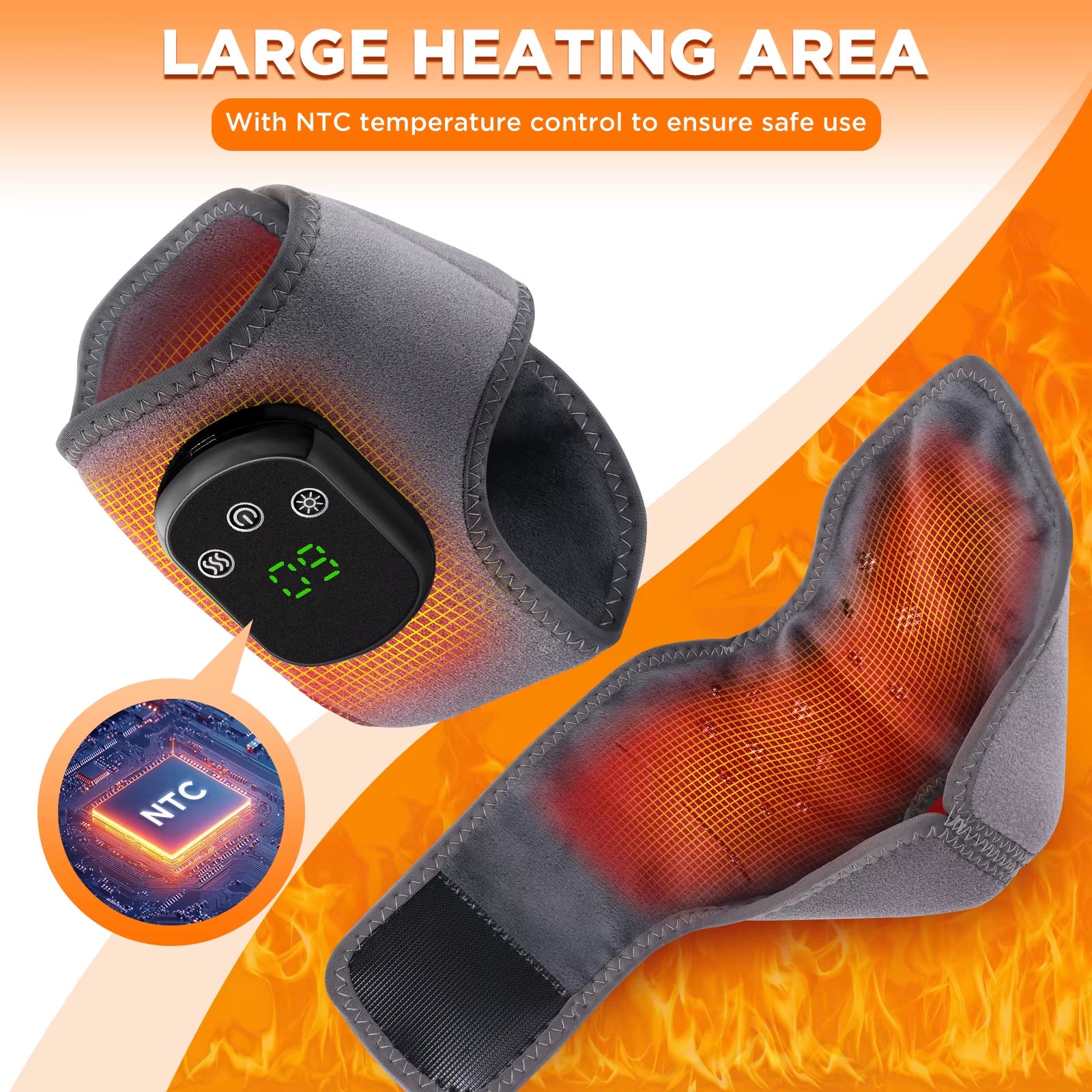Revitalize Your Feet: Electric Foot & Ankle Massager with 3 Vibration Settings and Soothing Hot Compress