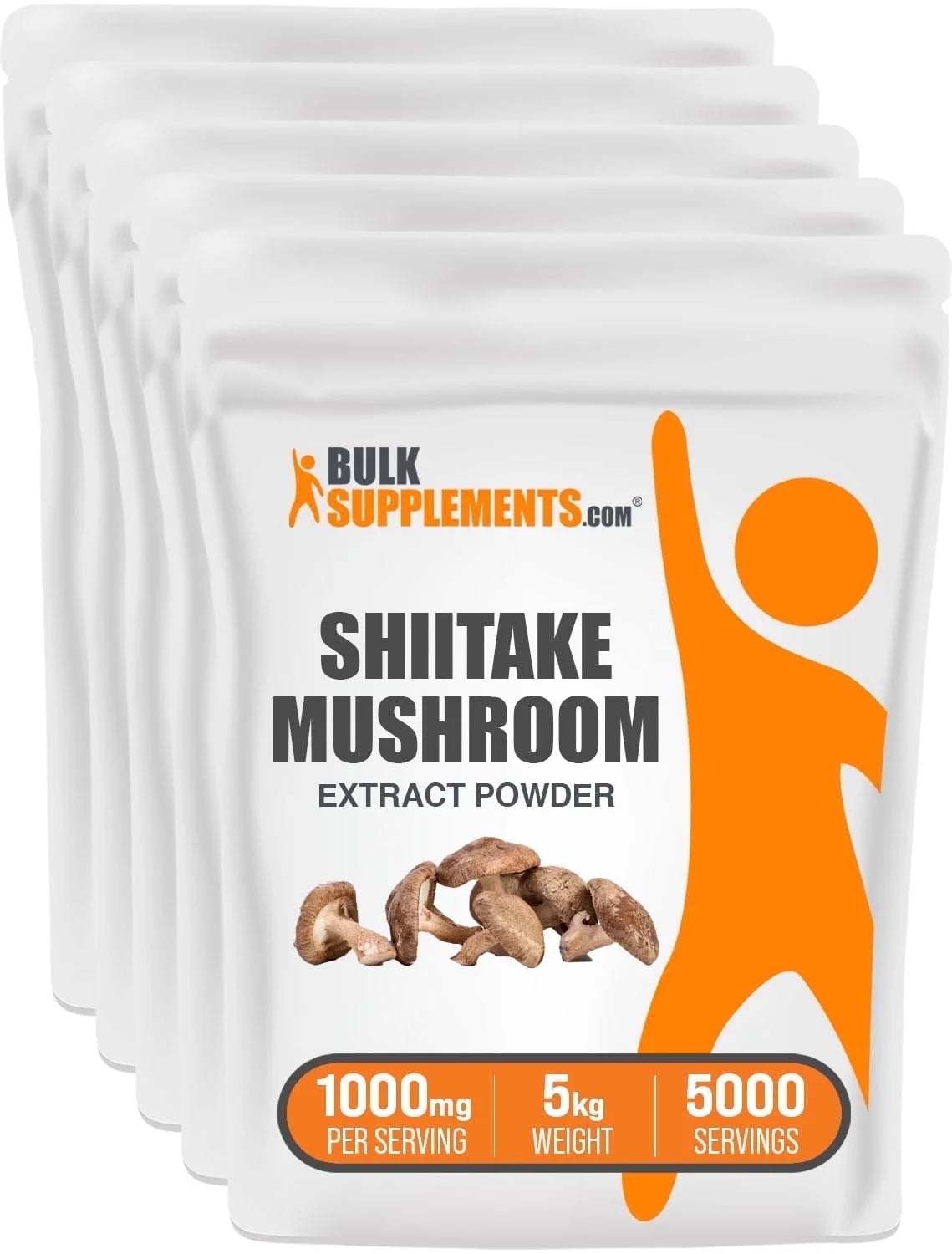 Bulksupplements Shiitake Mushroom Extract Powder - Mushroom Supplement, Vegan & Herbal - 1G per Serving, 5Kg (11 Lbs)