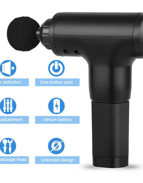 Load image into Gallery viewer, Massage Gun Percussion Massager Deep Tissue Muscle Vibrating Relaxing + 4 Heads
