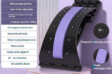 Magnetic Lumbar Back Soothing Device - Spine Stretch & Nerve Compression Relief for Ultimate Back Pain Therapy