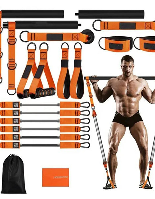 Load image into Gallery viewer, Pilates Bar Kit with Resistance Bands, Multifunctional Pilates Bar for Women &amp; Men with Heavy-Duty Metal Adjustment Buckle, Pilates Home Equipment for Full Bodyworkouts
