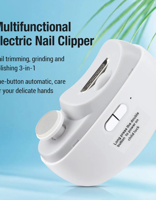 Load image into Gallery viewer, Rechargeable Electric Nail Clipper &amp; Polisher - Automatic Trimmer for All Ages with LED Light
