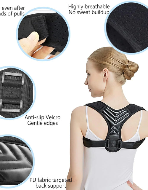 Load image into Gallery viewer, Posture Corrector Adjustable Breathable Back Brace for Women and Men, Support Belt Straightener Improve Hunchback and Relief for Upper Lower Back, Lumbar, Neck, Shoulder Pain
