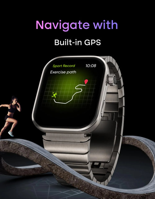 Load image into Gallery viewer, Colorfit Pro 6 Max Smartwatch – 1.96" AMOLED, AI, Stainless Steel, GPS, Swim, 5 ATM, 7-Day Battery, Sports, Fitness &amp; Health (Signature Brown)
