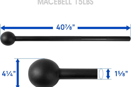 Steel Mace Bell - Versatile Strength Training for Full Body Workouts, Ideal for Muscles, Shoulders, Grips & Forearms - Available in 5 to 30 LB for Men & Women