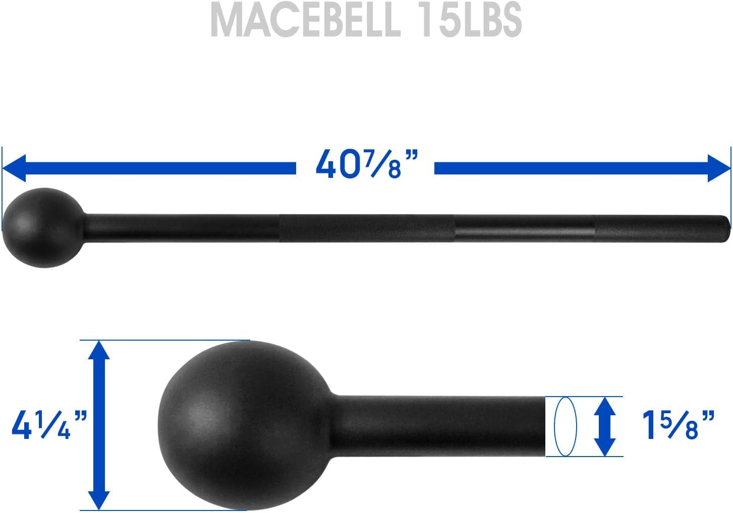 Steel Mace Bell - Versatile Strength Training for Full Body Workouts, Ideal for Muscles, Shoulders, Grips & Forearms - Available in 5 to 30 LB for Men & Women
