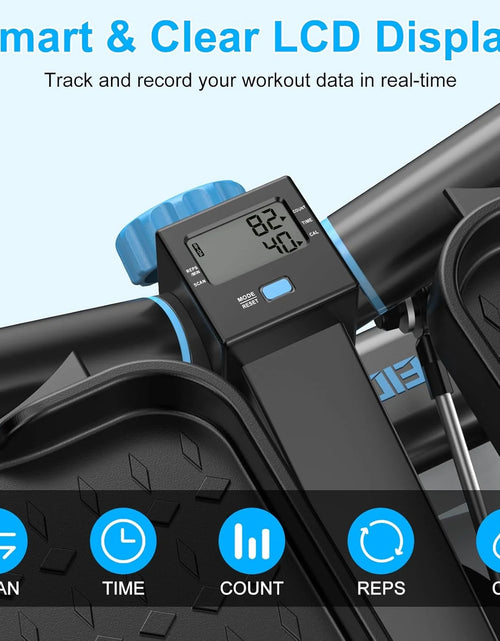 Load image into Gallery viewer, Steppers for Exercise at Home, Twist Stepper with 350LBS Loading Capacity, Mini Stepper with Resistance Bands, Hydraulic Fitness Stair Stepper for Home with LCD Monitor
