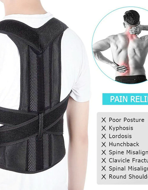 Load image into Gallery viewer, Adjustable Posture Corrector Low Back Support Shoulder Brace Belt for Men Women
