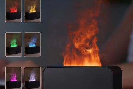 Flame Aroma Diffuser: USB Powered Aromatherapy & Humidifier in One