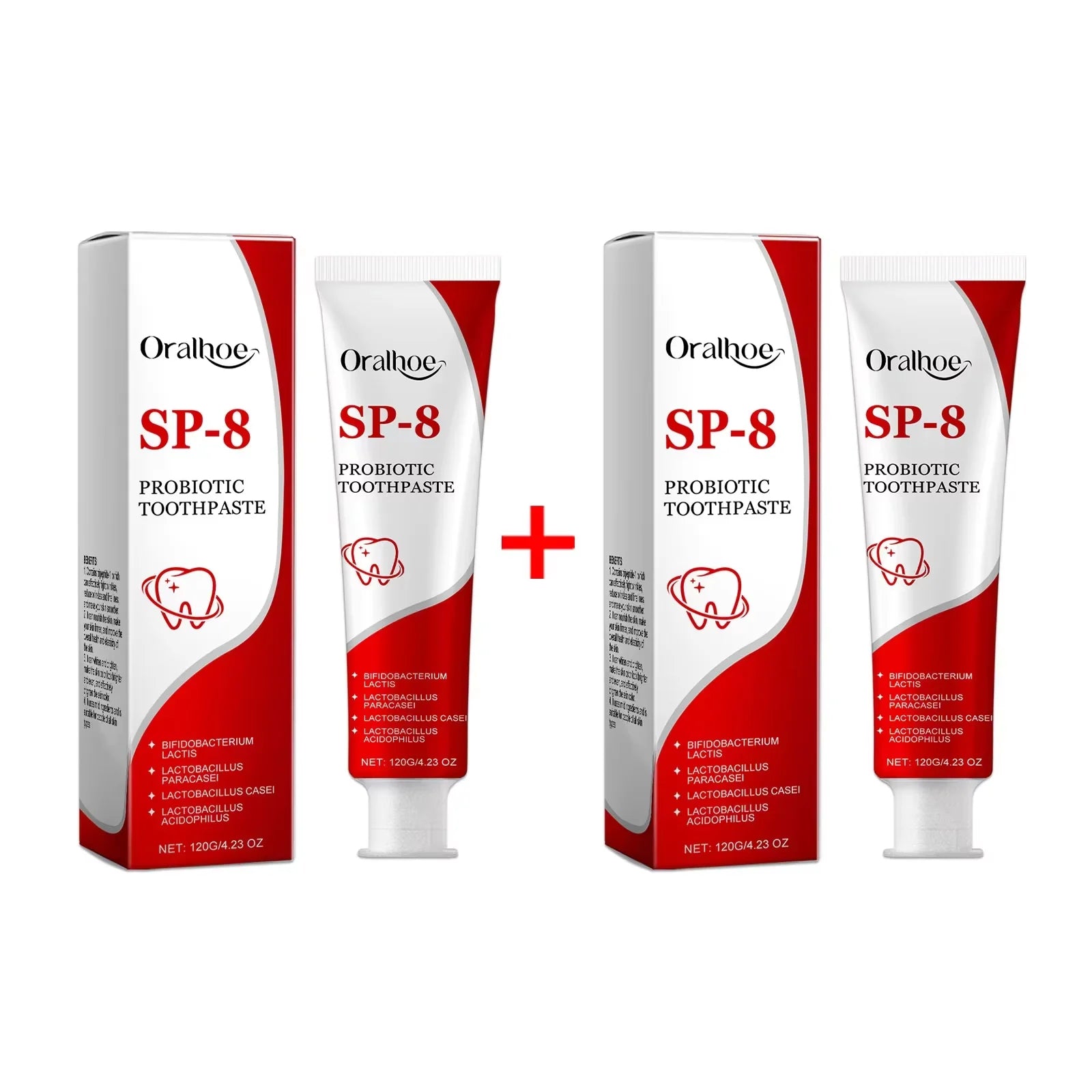 Sp-8 Probiotic Toothpaste - Brightening Mint Formula for Fresh Breath, Deep Cleaning, and Plaque Removal for Whiter Teeth