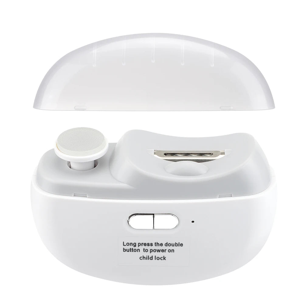 Rechargeable Electric Nail Clipper & Polisher - Automatic Trimmer for All Ages with LED Light