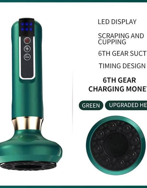 Load image into Gallery viewer, Revitalize Your Body with the Tricolor Electric Massager: Anti-Cellulite Vacuum Suction Cup &amp; Infrared Heat Scraping Therapy for Slimming and Wellness
