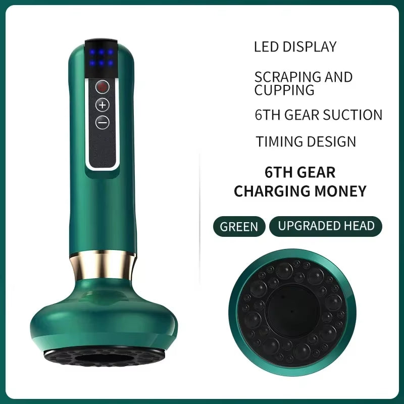 Revitalize Your Body with the Tricolor Electric Massager: Anti-Cellulite Vacuum Suction Cup & Infrared Heat Scraping Therapy for Slimming and Wellness