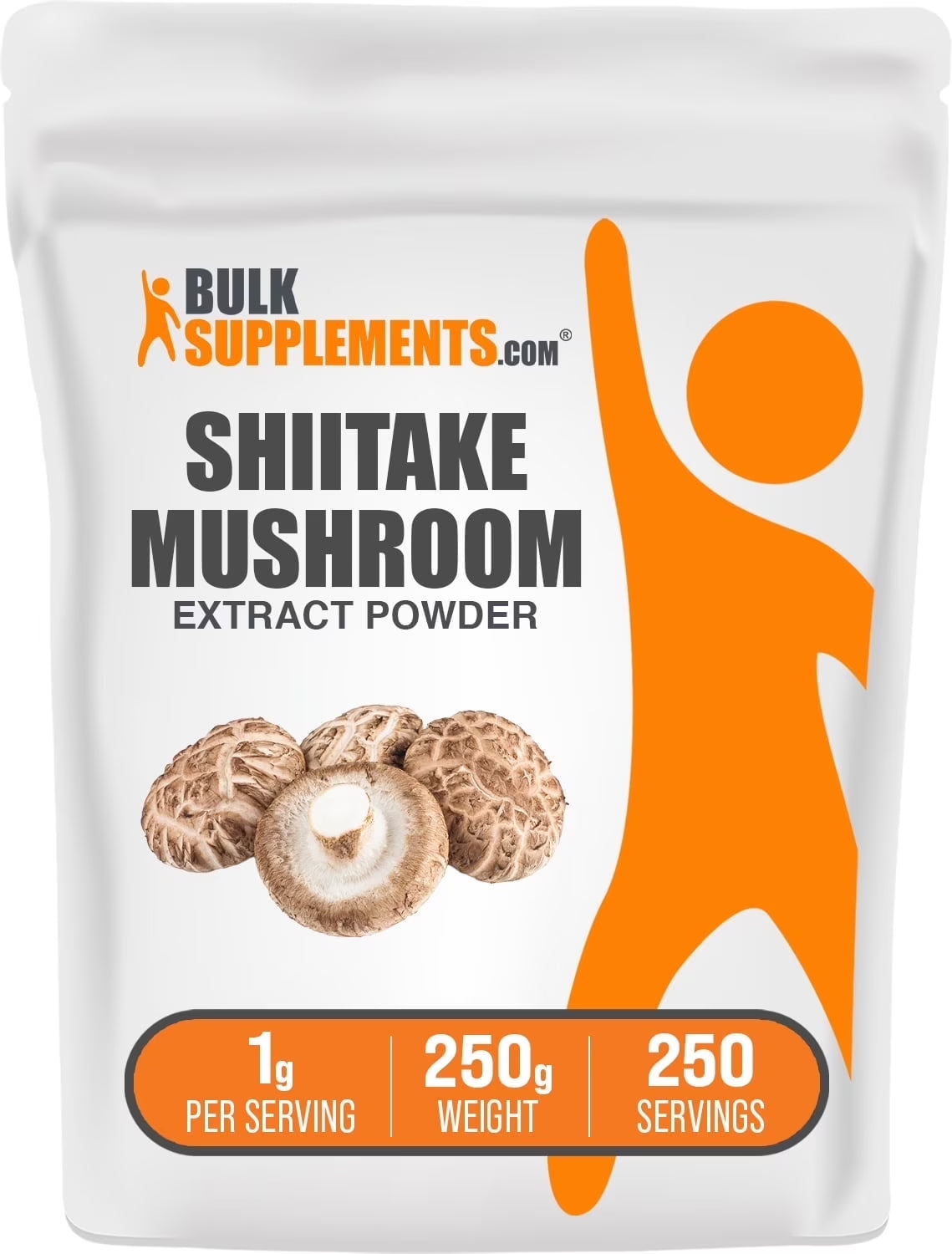 Bulksupplements Shiitake Mushroom Extract Powder - Mushroom Supplement, Vegan & Herbal - 1G per Serving, 250G (8.8 Oz)