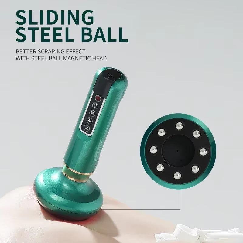 Revitalize Your Body with the Tricolor Electric Massager: Anti-Cellulite Vacuum Suction Cup & Infrared Heat Scraping Therapy for Slimming and Wellness