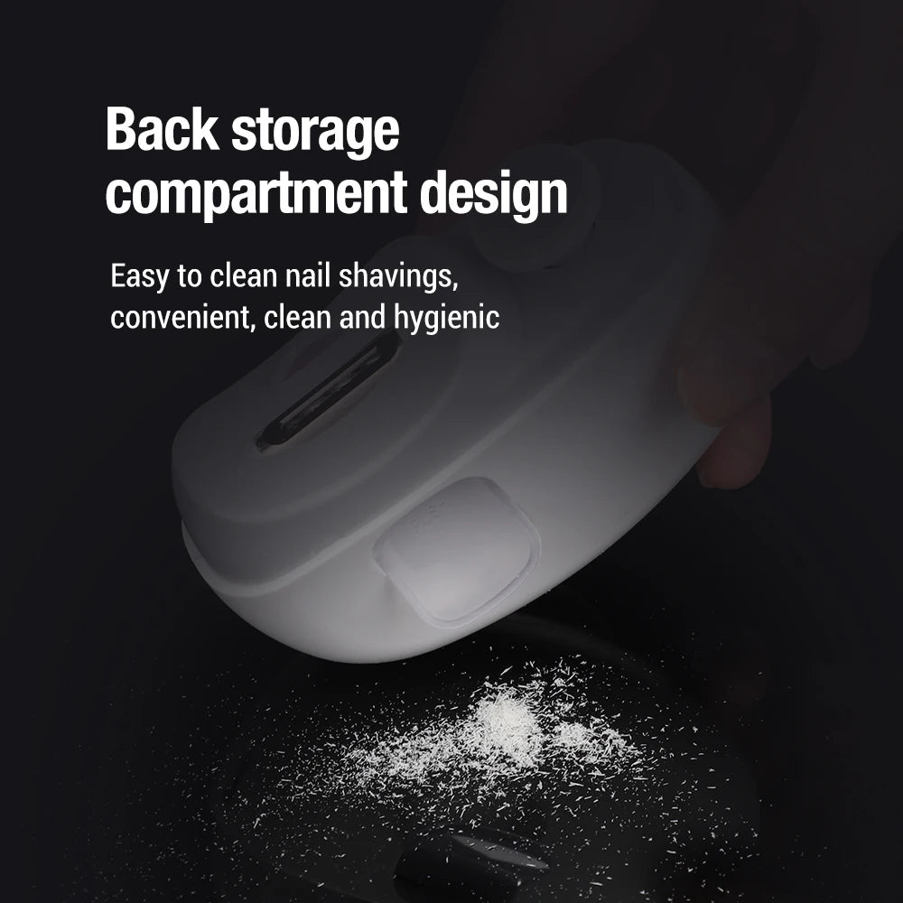 Rechargeable Electric Nail Clipper & Polisher - Automatic Trimmer for All Ages with LED Light
