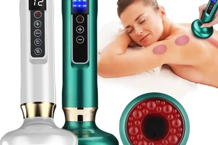 Revitalize Your Body with the Tricolor Electric Massager: Anti-Cellulite Vacuum Suction Cup & Infrared Heat Scraping Therapy for Slimming and Wellness