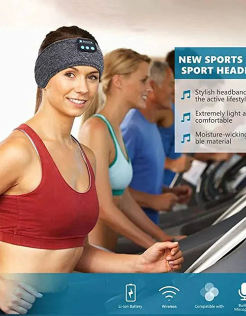 Load image into Gallery viewer, Bluetooth Sleep Headband – Wireless Headphones, Built-In Speakers, Comfortable Fabric, 10-Hour Battery Life
