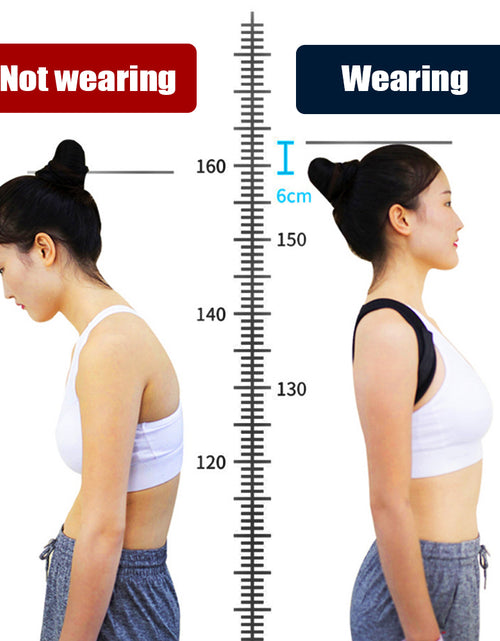 Load image into Gallery viewer, Shoulder Support Adjustable Back Pain Support Posture Corrector Brace Belt Strap

