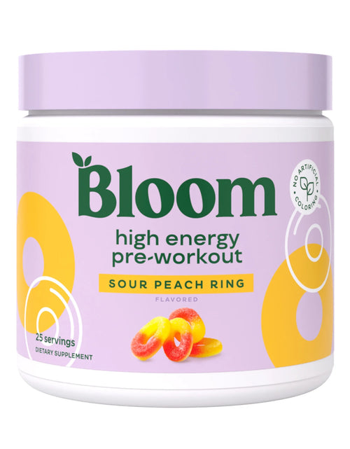 Load image into Gallery viewer, High Energy Pre-Workout, Sour Peach Ring, 25 Servings
