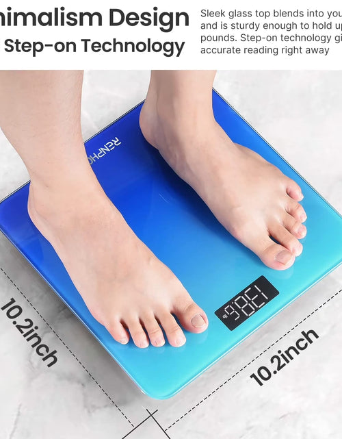Load image into Gallery viewer, Highly Accurate Digital Body Weight Scale, 400 Lb, Gradient-Blue
