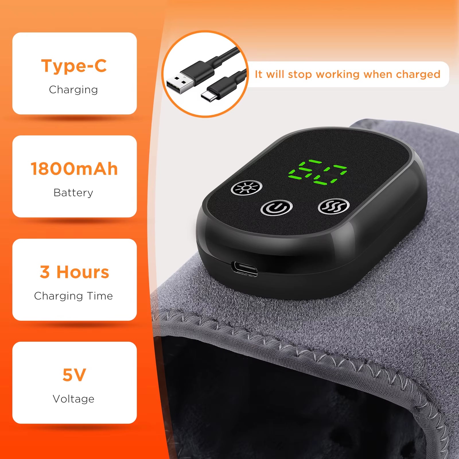 Revitalize Your Feet: Electric Foot & Ankle Massager with 3 Vibration Settings and Soothing Hot Compress