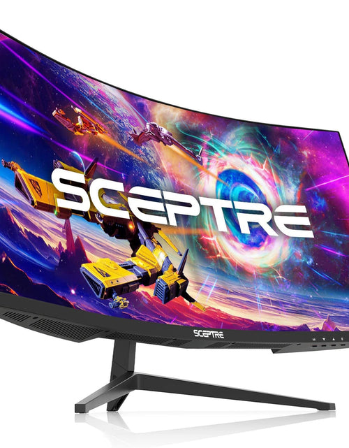 Load image into Gallery viewer, 30-Inch Ultra Wide Curved Gaming Monitor - 21:9, 2560x1080, 200Hz, HDMI/DisplayPort, Built-In Speakers, Sleek Metal Black Design
