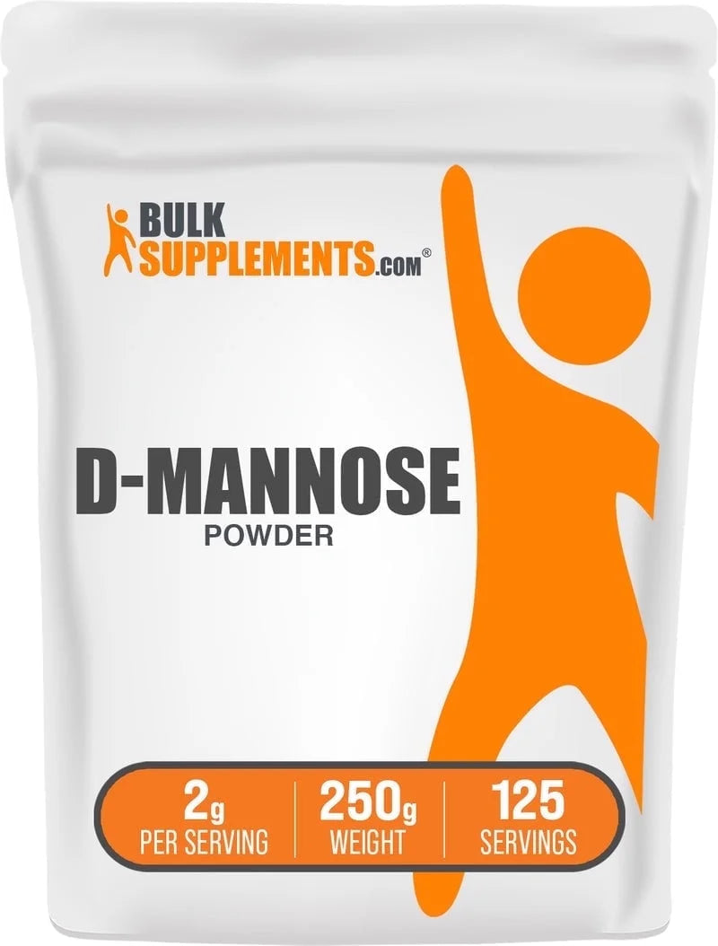 Bulksupplements D-Mannose Powder - D-Mannose Supplement, Dietary Supplement - Unflavored, 2G per Serving, 250G (8.8 Oz)
