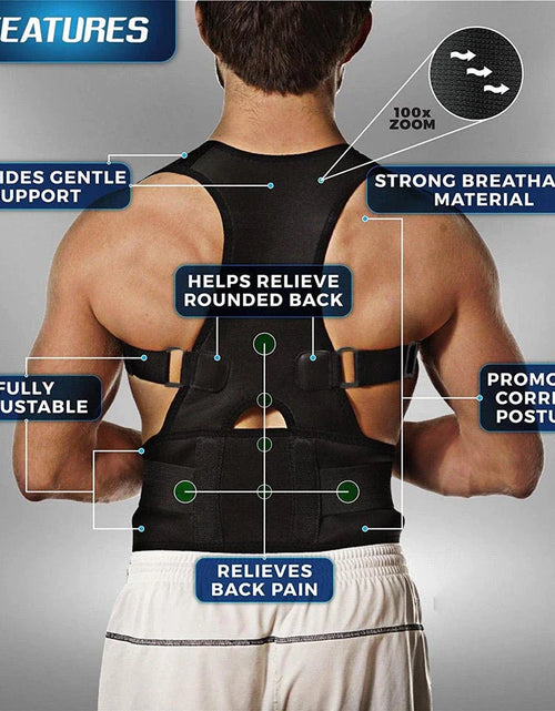 Load image into Gallery viewer, Posture Corrector Support Magnetic Back Shoulder Brace Belt Band for Men Women
