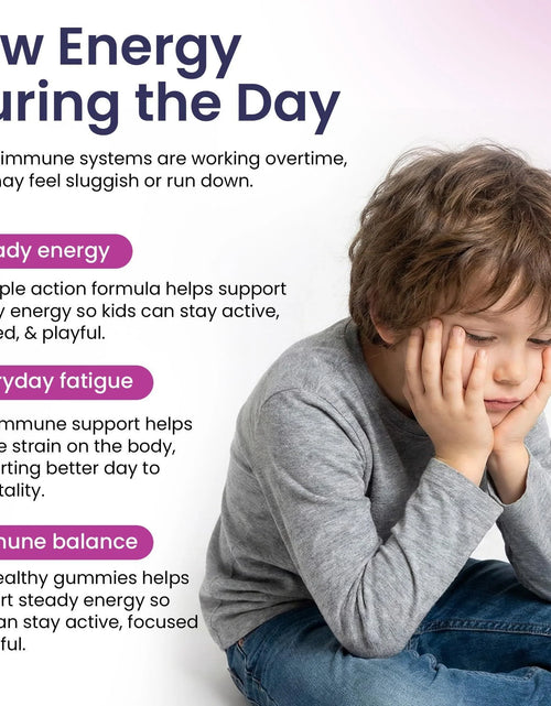 Load image into Gallery viewer, Elderberry Gummies for Kids 3 in 1 Immune Support with Zinc Vitamin C 60 Count Kids Elderberry Gummies for Daily Immunity Vegan Formula for Strong Immune Health
