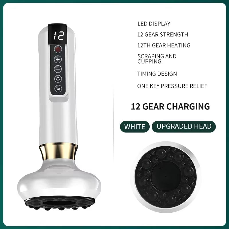 Revitalize Your Body with the Tricolor Electric Massager: Anti-Cellulite Vacuum Suction Cup & Infrared Heat Scraping Therapy for Slimming and Wellness
