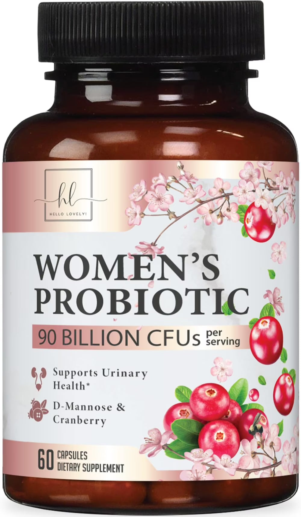 Probiotics for Women Digestive Health Support - 90 Billion CFU Women'S Probiotic, 16 Strains, Cranberry, Vaginal Probiotic with Prebiotics, PH, Immune, Urinary, & Feminine Health Support, 60 Capsules