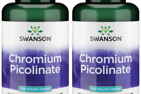 Chromium Picolinate - Natural Supplement Promoting Metabolism & Weight Management - Supports Healthy Blood Sugar Levels Already within the Normal Range - (200 Capsules, 200Mcg Each) 2 Pack