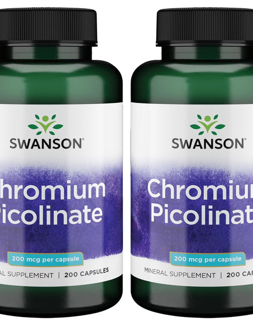 Load image into Gallery viewer, Chromium Picolinate - Natural Supplement Promoting Metabolism &amp; Weight Management - Supports Healthy Blood Sugar Levels Already within the Normal Range - (200 Capsules, 200Mcg Each) 2 Pack
